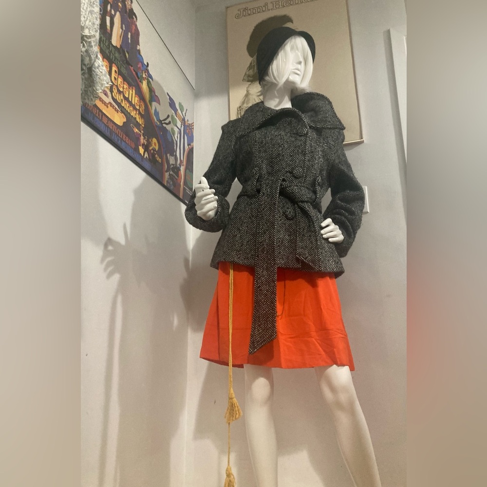Vintage Y2K Curated 1920s Theme Outfit - Coat, Hat, Gloves, Dress, Accessories - Picture 8 of 15